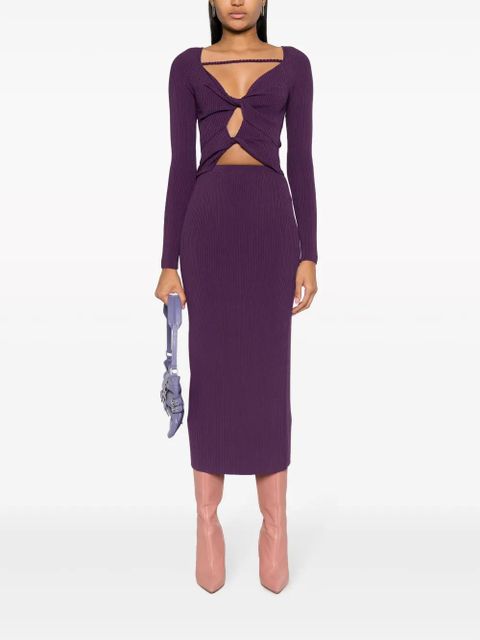 Altuzarra cut-out long-sleeve maxi dress - Purple - zdjęcie produktu nr 2