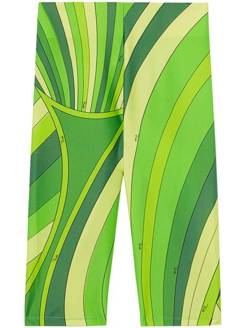 PUCCI Iride-print cropped leggings - Green - zdjęcie produktu nr 1