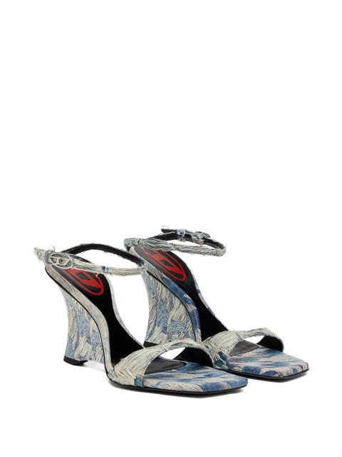 Diesel D-Amber-Wedge sandals - Blue