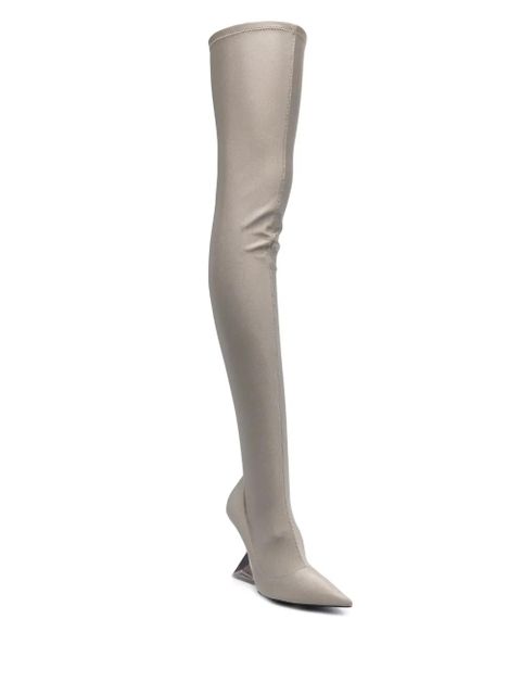The Attico Cheope 105mm thigh-high boots - Grey - zdjęcie produktu nr 2
