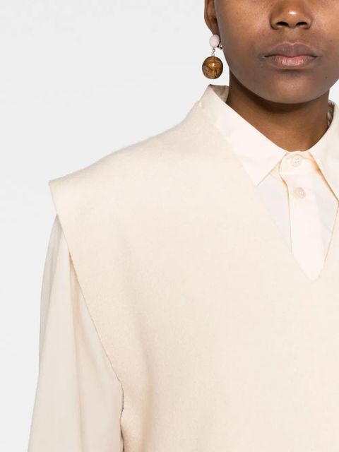 Jil Sander wool V-neck vest - Neutrals