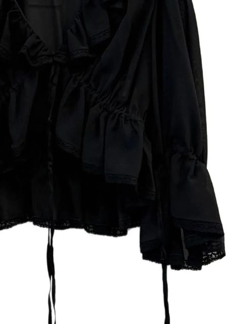 Chloé ruffled-detail tie-fastening top - Black - zdjęcie produktu nr 2
