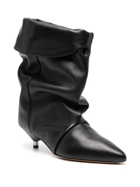 ISABEL MARANT Edrik 45mm folded ankle boots - Black