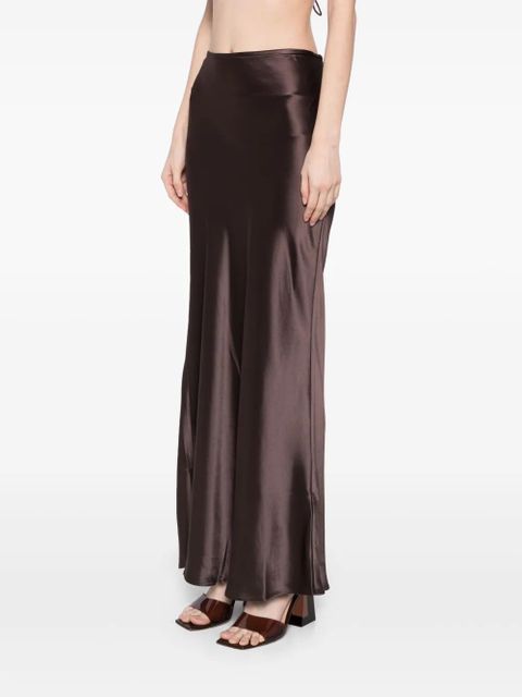 Acler Hale wood maxi skirt - Brown