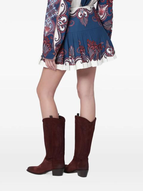 FARM Rio buckle-fastening mini skirt - Blue