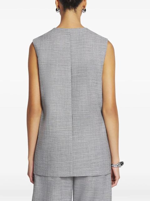 Lanvin round neck waistcoat - Grey