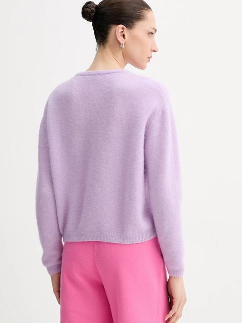 American Vintage kardigan z domieszką wełny GILET ML COL ROND