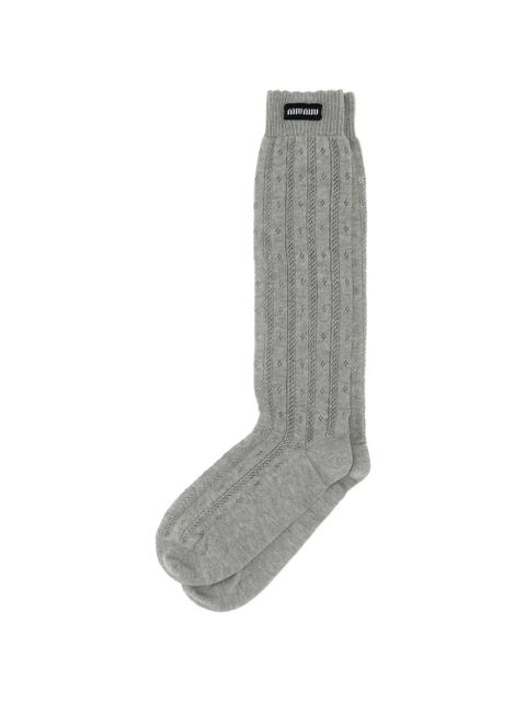 Miu Miu cotton socks - Grey - zdjęcie produktu nr 1