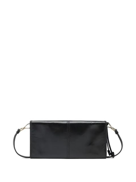 Prada logo-plaque clutch - Black