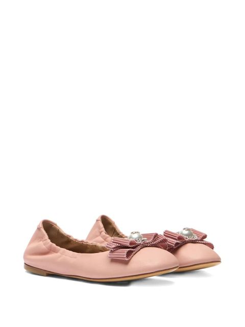 Casadei bow-detail ballet flats - Pink - zdjęcie produktu nr 2