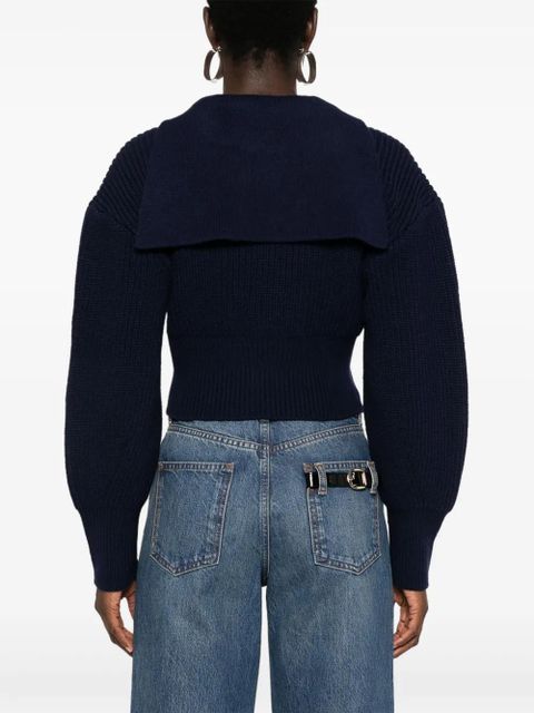 Marine Serre sailor-collar sweater - Blue