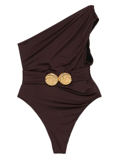 Balmain asymmetric swimsuit - Brown - zdjęcie produktu nr 1