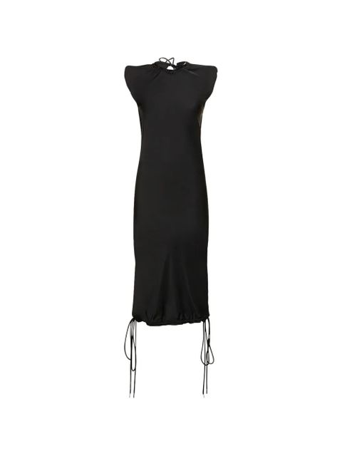 The Attico draping-straps midi dress - Black - zdjęcie produktu nr 1