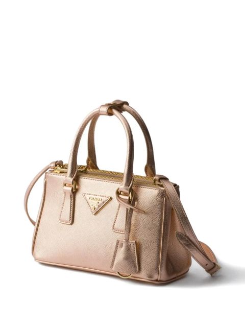 Prada mini Galleria patent leather tote bag - Pink