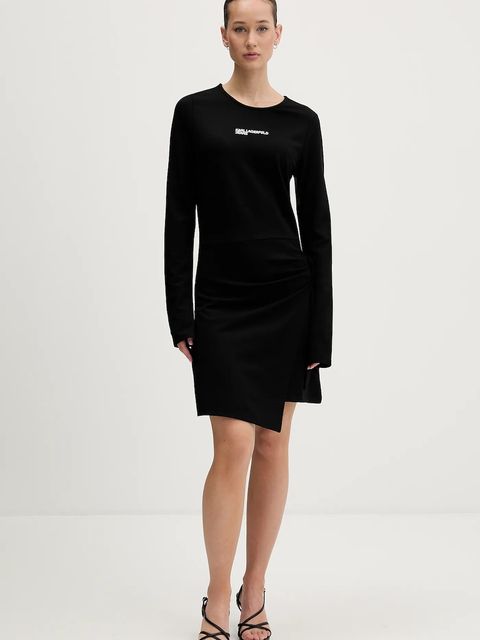 Karl Lagerfeld Jeans sukienka kolor czarny mini dopasowana B1W13044 - zdjęcie produktu nr 1