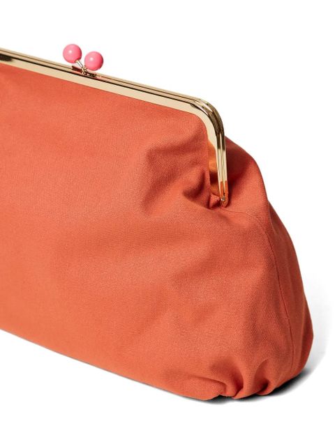 TWINSET Myfo maxi canvas clutch bag - Orange