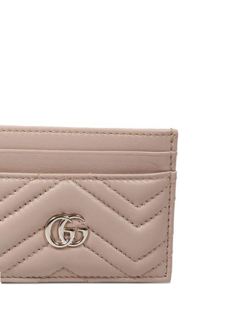 Gucci quilted logo card holder - Pink