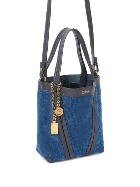 Chloé charm detail mini tote bag - Blue