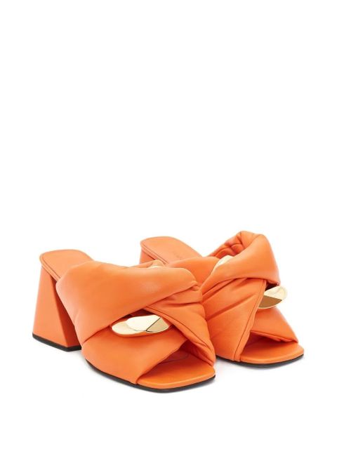 JW Anderson Chain Twist leather sandals - Orange