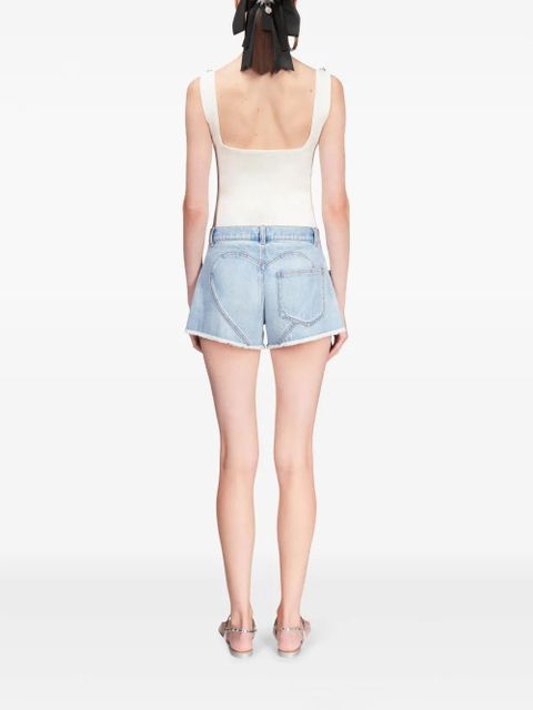 AREA crystal-embellished shorts - Blue