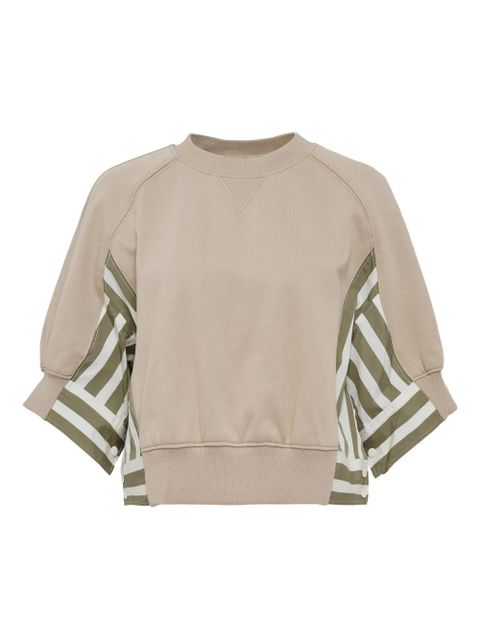 3.1 Phillip Lim striped-panel sweatshirt - Neutrals - zdjęcie produktu nr 1