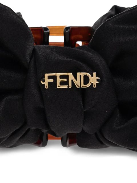 FENDI bow-embellishment hair clip - Black - zdjęcie produktu nr 2