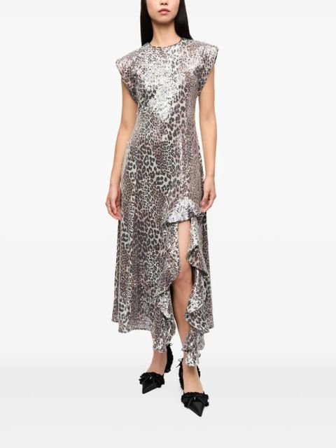 GANNI leopard-print dress - White - zdjęcie produktu nr 2