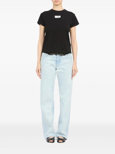 MM6 Maison Margiela crew-neck T-shirt - Black - zdjęcie produktu nr 2