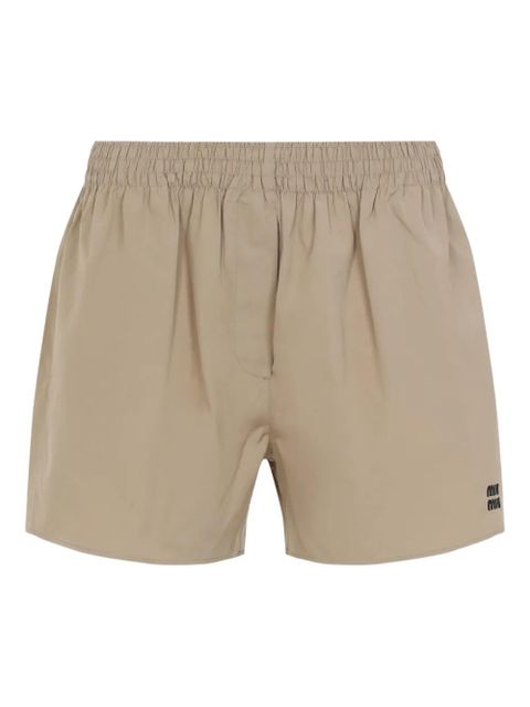 Miu Miu cotton shorts - Neutrals - zdjęcie produktu nr 1