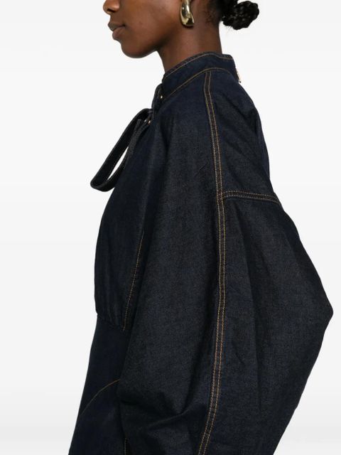 ZIMMERMANN bishop-sleeve denim mini dress - Blue