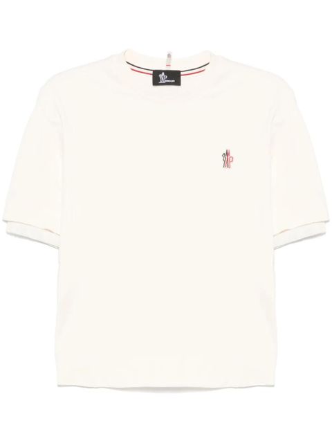 Moncler Grenoble logo-patch cotton T-shirt - White - zdjęcie produktu nr 1