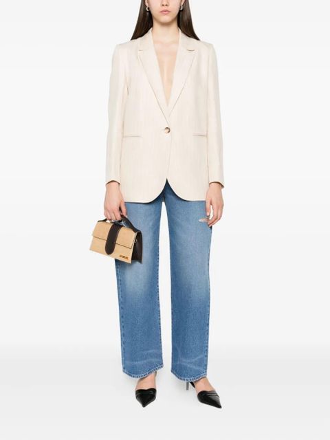 Ba&Sh Poy pinstripe single-breasted blazer - Neutrals