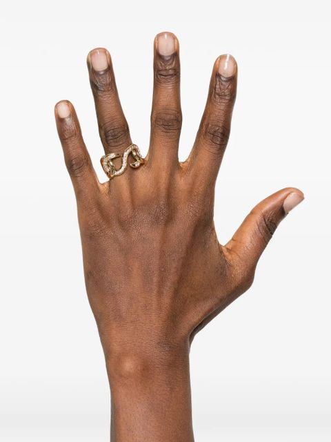 Swarovski Dextera chain-link open ring - Gold - zdjęcie produktu nr 2