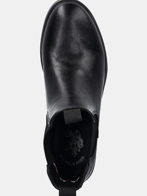 U.S. Polo Assn. sztyblety YLENIA003 damskie kolor czarny na płaskim obcasie YLENIA003W/EY1
