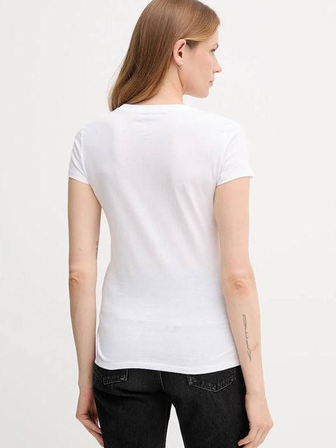 Armani Exchange t-shirt bawełniany damski kolor biały XW001455 AF10356