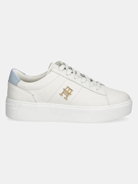 Tommy Hilfiger sneakersy skórzane PLATFORM COURT SNEAKER damskie kolor biały FW0FW08464 - zdjęcie produktu nr 2
