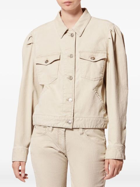MARANT ÉTOILE Bolineav puffed-sleeve pocket jacket - Neutrals - zdjęcie produktu nr 2