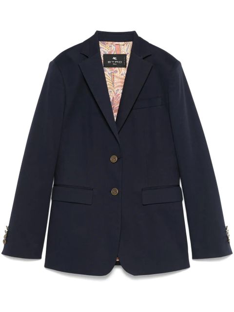 ETRO gabardine blazer - Blue - zdjęcie produktu nr 1