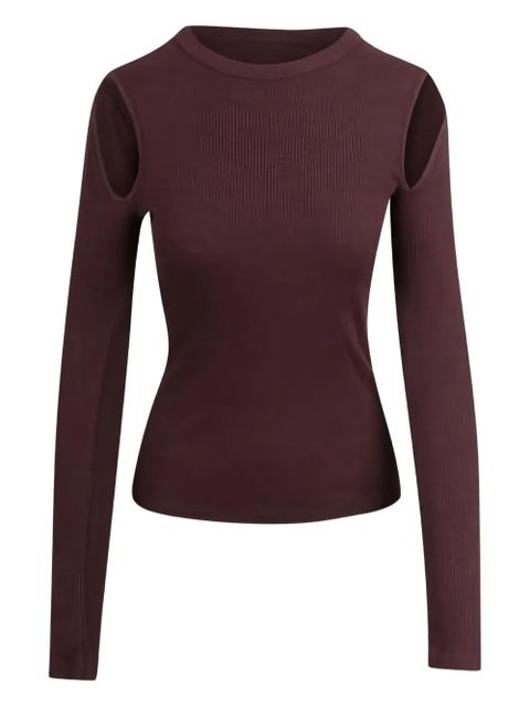 AGOLDE Pierce cut-out longsleeve T-shirt - Brown - zdjęcie produktu nr 1