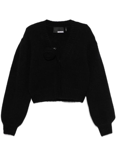 ROTATE BIRGER CHRISTENSEN knitted cropped cardigan - Black - zdjęcie produktu nr 1