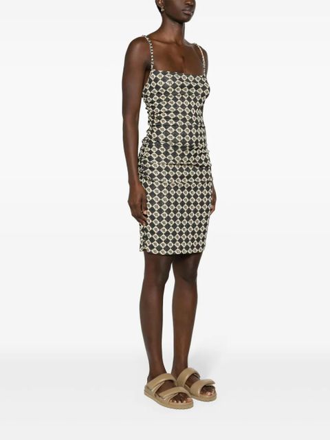 Nanushka monogram-print minidress - Neutrals