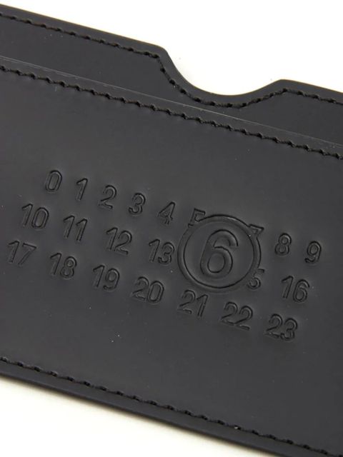 MM6 Maison Margiela Signature leather cardholder - Black