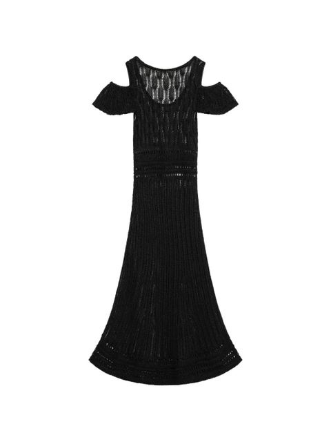 JW Anderson cold-shoulder knitted midi dress - Black - zdjęcie produktu nr 2
