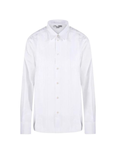 Victoria Beckham long-sleeve pleated shirt - White - zdjęcie produktu nr 1