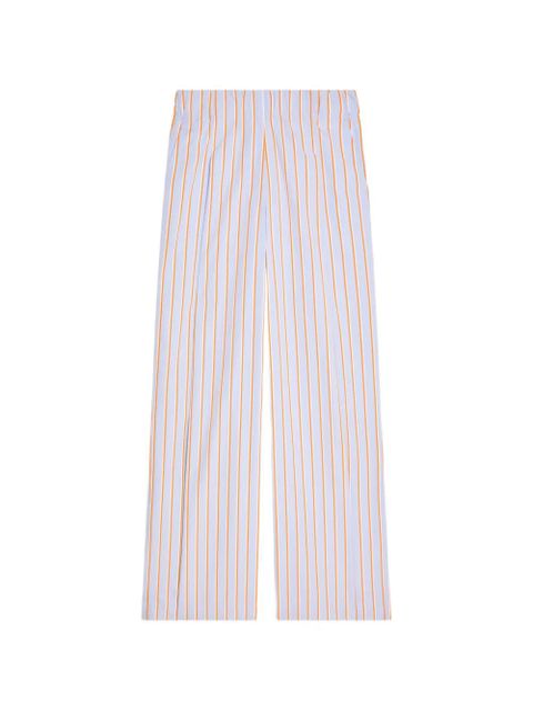 DRIES VAN NOTEN striped pleated trousers - Blue - zdjęcie produktu nr 1