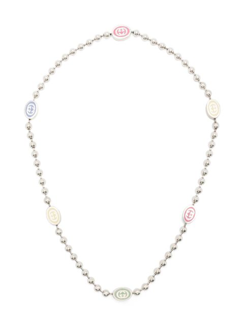 Gucci sterling silver Interlocking G necklace