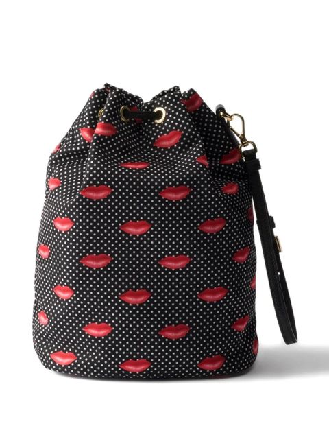 Prada Re-Nylon polka-dot pouch - Black - zdjęcie produktu nr 2