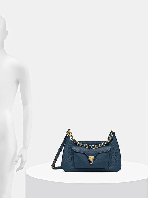 Coccinelle torebka skórzana kolor niebieski E1.TFK.12.01.01