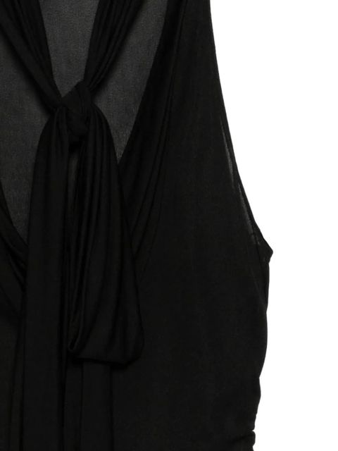 Blumarine bow halterneck blouse - Black