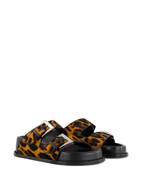 Paris Texas leopard-print flat sandals - Brown - zdjęcie produktu nr 2